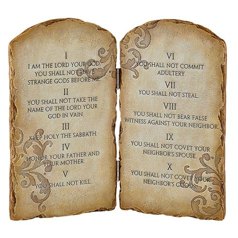 13-1/2" H Ten Commandments Plaque Ten Commandments, Religious Gifts, Spiritual Journey, Wall Plaques, Hinges, How To Plan, Wall