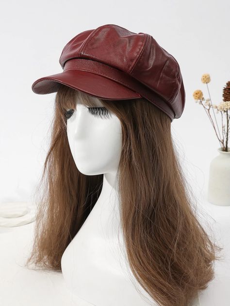 Baker Hat Outfit, Beret Aesthetic, Vitamin C For Face, Bakerboy Hat, Unique Hijab, Beret Girl, Vintage Beret, Burgundy Hat, Best Vitamin C