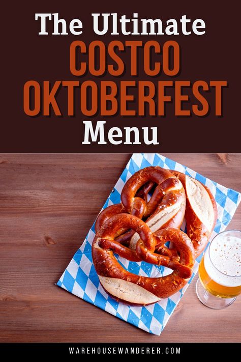 Planning an epic Oktoberfest party? Visit Warehouse Wanderer for Costco haul inspiration and find the best Costco products for your Oktoberfest Party. From festive décor to mouthwatering Oktoberfest party foods, get all the ideas you need to make your celebration a hit!" Oktoberfest Beer Tasting Party, German Oktoberfest Recipes, German Fest Food, Oktoberfest Party Ideas Games, Octoberfest Birthday Party Ideas, Easy Oktoberfest Party Food, Oktoberfest Party Food Appetizers, Backyard Oktoberfest Party, Oktoberfest Dinner Party