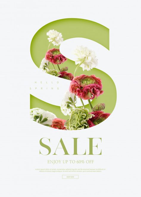 Vertical sale banner template with beaut... | Premium Psd #Freepik #psd Spring Sale Banner, Business Card Texture, Flowers Beautiful, Sale Banner, Hello Spring, Spring Sale, Banner Template, Card Template, Graphic Resources