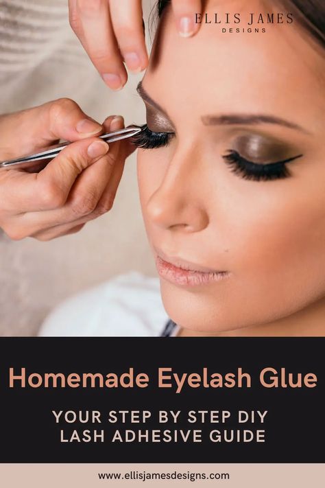 You’re out of eyelash glue, so you’re thinking about making homemade eyelash glue. Is it safe? Is it smart? Are there any homemade eyelash glue recipes out there that actually work? We’ve got the answers to these questions and more in this post. | DIY Eyelash Glue | How to Make Eyelash Glue at Home | Eyelash Glue Alternatives | #eyelash #eyelashes #eyelashglue How To Put Eyelashes On Without Glue, How To Glue Eyelashes, Diy Eyelash Glue, Best Lash Glue, Eyelash Glue Remover, Glue Recipe, Best False Eyelashes, Best Glue, Lash Adhesive