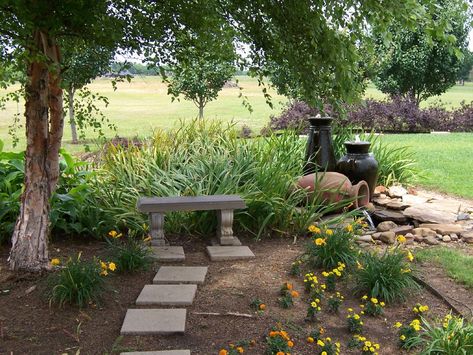 I like the water feature Prayer Garden Ideas, Outdoor Meditation Garden, Outdoor Meditation, Pet Memorial Garden, Sacred Garden, Prayer Garden, Meditation Garden, Memorial Garden, Garden Landscape Design