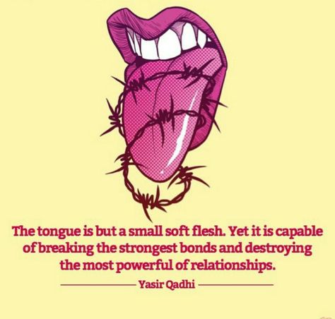 Control Your Tongue Tongue Quotes, Tongue Quote, Thinking Quotes, Learn Islam, Peace On Earth, Character Building, Life Facts, Quran Verses, Tshirt Design