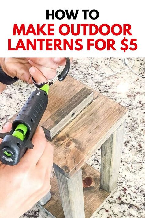 Lanterns Diy Wooden, Wooden Lanterns Diy Farmhouse, Homemade Outdoor Lanterns, Diy Large Porch Lantern, Diy Wood Lantern Plans, Lantern Outdoor Decor Porches, Diy Solar Light Lantern, Diy Wooden Lanterns Outdoor, Diy Outdoor Lanterns How To Make