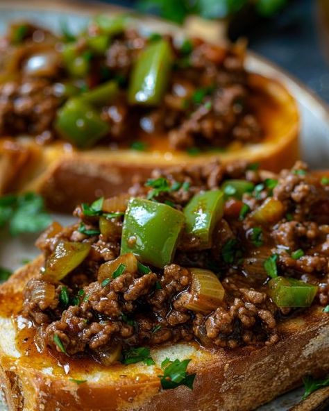 Ground Beef Appetizers, Easy Hamburger Meat Recipes, Texas Toast Sloppy Joes, Quick Ground Beef Recipes, Best Chicken Wing Recipe, Crispy Sweet Potato Fries, Sandwhich Recipes, Ground Beef Dishes, Texas Food