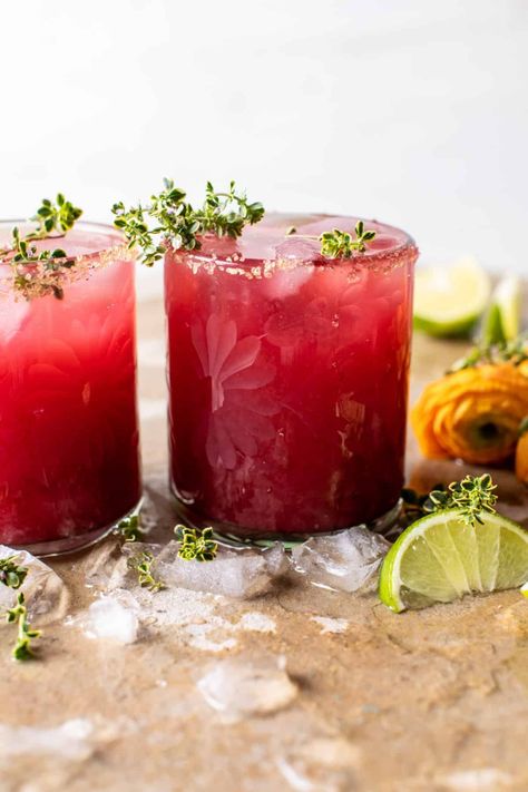 Orange Hibiscus Mai Tai | halfbakedharvest.com Hibiscus Flower Tea, Mai Tai Recipe, Caribbean Drinks, Citrus Drinks, Curry Ketchup, Cocktail Fruit, Dried Hibiscus Flowers, Orange Hibiscus, Jalapeno Margarita