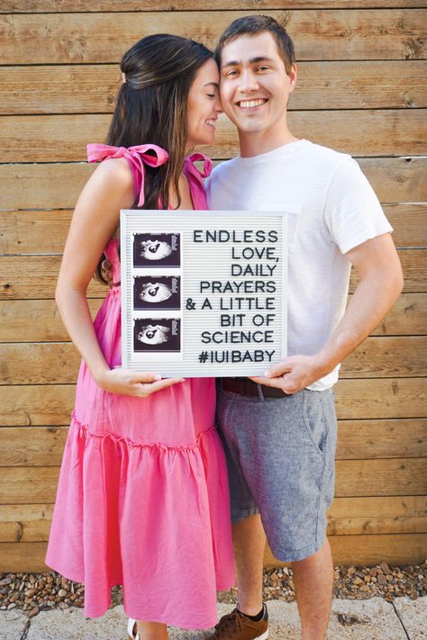 Iui Baby Announcement, Baby Announcement To Best Friend, Iui Pregnancy Announcement, Ivf Baby Announcement, Beach Pregnancy Announcement, Ivf Pregnancy Announcement, Fertility Prayer, Twin Baby Announcements, Pregnancy Announcement Chalkboard