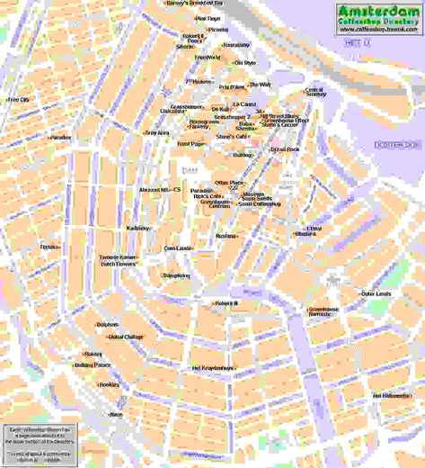 Amsterdam top tourist attractions map - Coffeeshops with information best guide House Van, Anne Frank House, Bus Line, Van Gogh Museum, Amsterdam Travel, Amsterdam Netherlands, Anne Frank, Travel Maps, City Guide