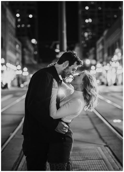 Nighttime Engagement Photos, City Couples Photography, Nighttime City, Night Engagement Photos, Couples City, Urban Engagement Photos, Downtown Salt Lake City, Nyc Photoshoot, Slc Utah