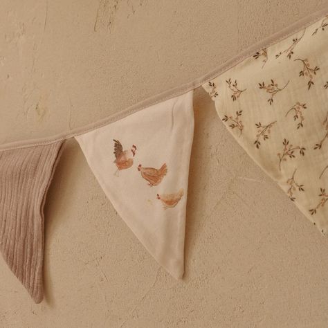 Nursery Decor Vintage Garden Nursery, Garland Fabric, Nursery Banner, Pennant Garland, Baby Room Inspiration, Baby Bunting, Nursery Room Inspiration, Nursery Inspo, Fabric Banner