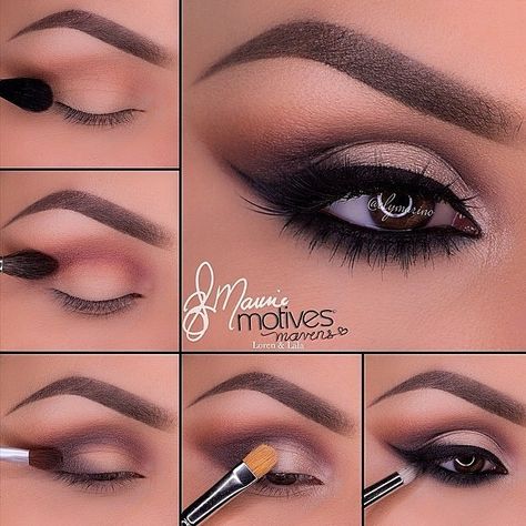 Easy and sexy Maquillage Yeux Cut Crease, Neutral Eye Makeup, Mekap Mata, Neutral Eyes, Beauty Make-up, Beautiful Eye Makeup, Makijaż Smokey Eye, Makeup Tricks, Kiss Makeup