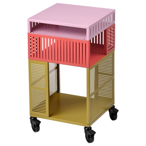 TESAMMANS storage unit on castors, multicolour, 42x72 cm - IKEA Filing Cabinet Storage, Ikea Shelves, Ikea Home, Ikea Family, Up House, Storage Hacks, Shop Interior Design, Shop Interior, Dream House Decor