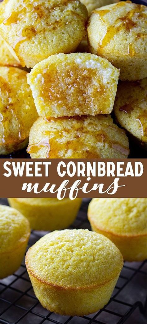 Sweet Cornbread Muffins, Muffins Blueberry, Cornbread Recipe Sweet, Cornbread Muffins, Sweet Cornbread, Cornbread Recipe, Homemade Muffins, Zucchini Muffins, Corn Bread Recipe