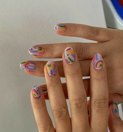 Rock Nails, Nagellack Trends, Hippie Nails, Cat Kuku, Funky Nails, Minimalist Nails, Valentine's Day Nails, Valentines Nails, Nail Trends