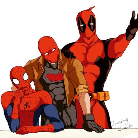 Deadpool And Red Hood, Red Hood And Deadpool, Deadpool Crossover, Mark Foster, Deadpool X Spiderman, Jason X, Red Hood Jason Todd, Deadpool And Spiderman, Shirt Roblox