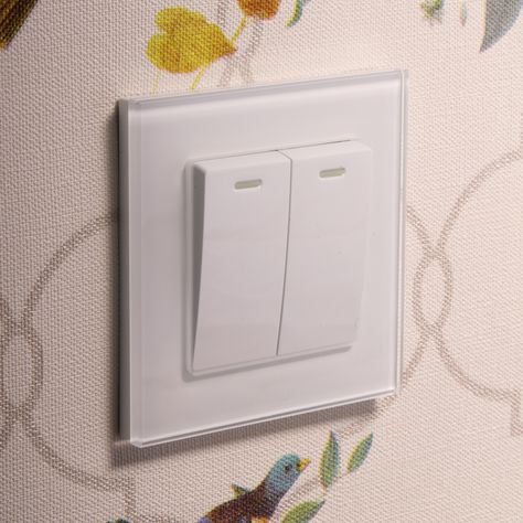 Keep your rooms bright this spring with our white plain glass rocker switches. https://www.retrotouch.co.uk/rocker-light-switches/crystal-pg-2-gang-rocker-light-switch-white.html #rockerswitches #interiordetails #decor #homedesign Switch Boards Design, Remote Light Switch, Dimmer Light Switch, Renovation Kitchen, Plug Sockets, Designer Glass, Low Voltage Lighting, Light Switches, Led Dimmer