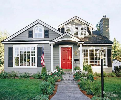 Front Door Ideas Entrance, Walkways Ideas, Red Door House, Best Front Door Colors, Front Door Ideas, Best Front Doors, Best Exterior Paint, Red Front Door, Front Door Makeover