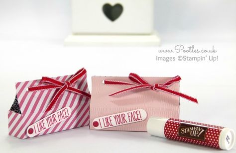 Stampin' Up! UK Demonstrator Pootles - Lip Balm Box Tutorial using Stacked With Love DSP Lip Balm Packaging, Box Tutorial, Envelope Punch Board, Lip Balm Holder, Festa Party, Craft Show Ideas, 3d Paper Crafts, Craft Box, Diy Box