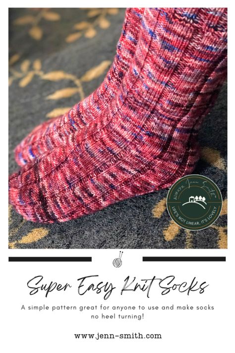 Knit Tube Socks by Miss Wool Knits - Jenn Giam Smith Easy Knit Socks, Knit Tube Socks, Learning To Knit, Knitted Socks Free Pattern, Local Yarn Shop, Knitting Patterns Free Beginner, Easy Knit, Knitting Blogs, Sock Knitting Patterns