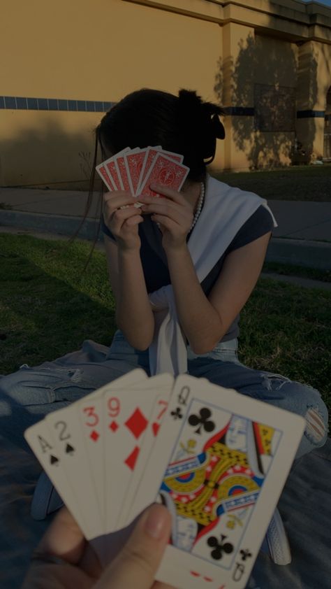 70s Photos, Friend Photoshoot, Playing Card Games, Friend Photos, Card Photography, Instagram Story Ideas, Senior Photoshoot, Anime Shadow, A Level Art