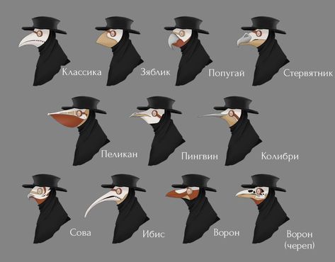 Plague Doctor Masks, Doctor Plague, Different Types Of Birds, Plague Mask, Types Of Birds, Plague Doctor Mask, Doctor Mask, Mask Drawing, Bird Masks