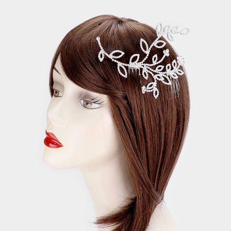 • Color : Clear, Silver • Theme : Flower & Leaf, Wedding & Bridal  • Size : 5.75" X 4" • Crystal Rhinestone Pave Flower Leaf Vine Hair Comb For more wholesale hair accessories you can visit https://www.wonatrading.com/hair-accessory Evening Necklace, Buy Wholesale Jewelry, Wholesale Hair Accessories, Silver Theme, Wholesale Accessories, Wholesale Hair, Flower Leaf, Bridal Tiara, Bridal Hair Accessories