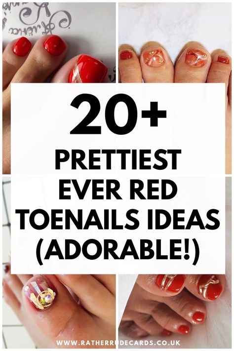 Best red ombre toe nail designs ideas and best red pedicure ideas Red French Pedicure Ideas, Holiday Pedicure Toenails, Summer Red Toe Nails, Red Nails Feet Pedicures, Red And White Pedicure, Red And Gold Toe Nails, Fall Toenail Ideas, September Toe Nail Ideas, Valentine Pedicure Designs Toenails