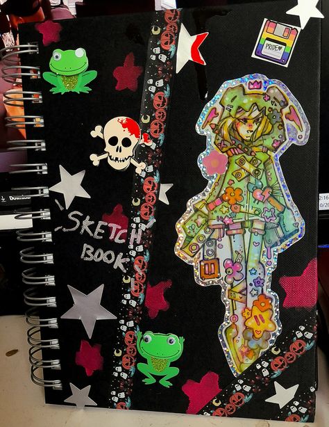 decorated sketchbook cover Decorated Sketchbook Cover, Sketchbook Decoration Cover, Decorated Sketchbook, Sketchbook Front Cover, Front Cover Ideas, Sketchbook Front Cover Ideas, Sketchbook Decoration, Ideas Sketchbooks, Sketchbook Cover