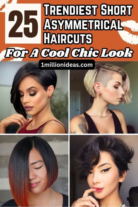 25 Trendiest Short Asymmetrical Haircuts For A Cool Chic Look Short Asymetrical Haircuts, Asymetrical Haircut, Short Asymmetrical Haircut, Asymmetrical Pixie Haircut, Asymmetrical Haircuts, Side Haircut, Asymmetrical Bob Short, Asymmetrical Bob Haircuts, Asymmetrical Haircut