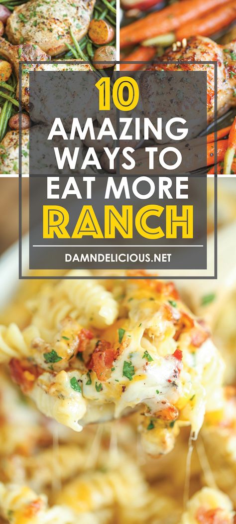 10 Amazing Ways to Eat More Ranch - Damn Delicious Christmas Recipes Dinner Main Courses, Large Family Meals, Christmas Recipes Appetizers, Breakfast Recipes Sweet, Ranch Recipe, Healthy Recipes On A Budget, Christmas Food Dinner, Food Heaven, Food For A Crowd