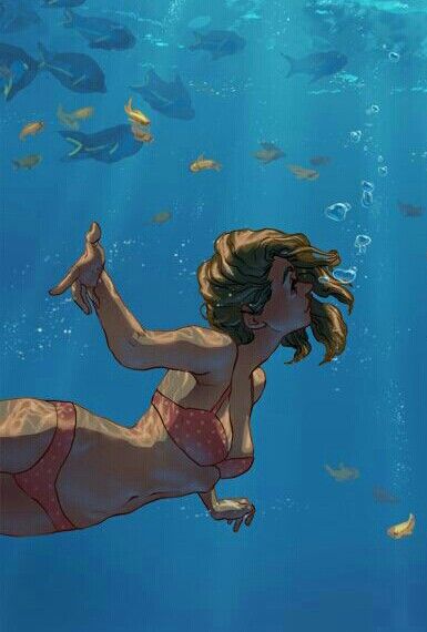 In Water Reference Drawing, Someone Underwater Drawing, How To Draw Someone In Water, Water On Skin Drawing, Underwater Effect Drawing, Swimming Poses Reference Drawing, Swimming Drawing Poses, Under Water Concept Art, Swimming Reference Drawing