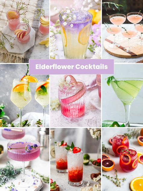 Best Elderflower Cocktails Elderflower Margarita, Elderflower Sangria, Elderflower Drink, Elderflower Recipes, Elderflower Tea, Elderflower Champagne, Courtney Whitmore, Elderflower Cocktail, Christmas Drinks Alcohol Recipes