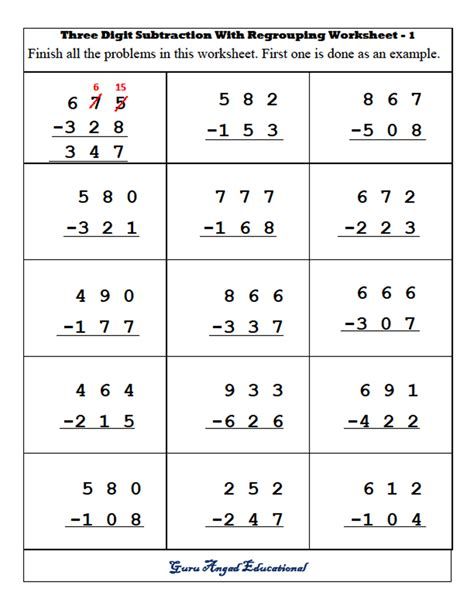 2 Digit Borrow Subtraction – Regrouping – 4 Worksheets Subtraction Borrowing, Subtraction With Borrowing, Subtraction With Regrouping Worksheets, Rounding Worksheets, Math Subtraction Worksheets, Worksheets 3rd Grade, Third Grade Worksheets, Third Grade Math Worksheets, Regrouping Subtraction