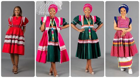 Modern Sepedi Traditional Dresses, Sepedi Dresses, Sepedi Traditional Dresses, Africa Fashion Traditional, Africa Fashion Woman, Africa Fashion Style, South Africa Fashion, Fashion Traditional, African Fashion Traditional