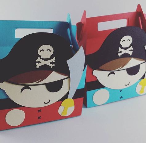 Pirate party box Birthday Party Box, Pirate Birthday Party, Party Box, Pirate Birthday, Pirate Party, Party In A Box, 5th Birthday, Party Favors, Birthday Party