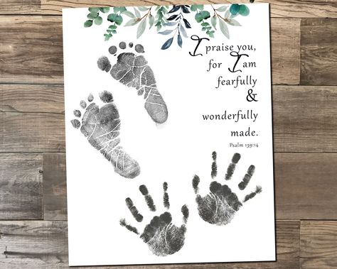 Footprint Wall Art, Baby Hand And Foot Prints, Baby Footprint Art, Sunday Worship, Baby Art Projects, Footprint Crafts, Baby Keepsakes, Baby Handprint