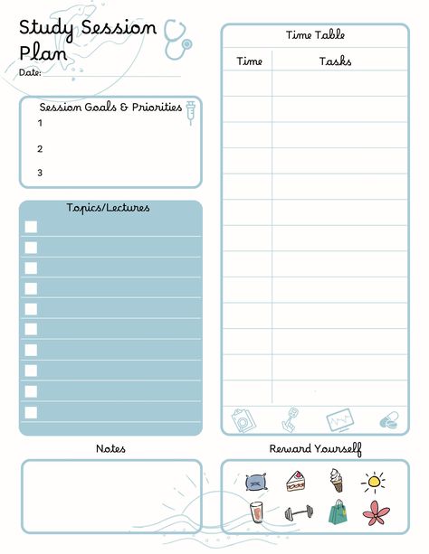 Excited to share the latest addition to my #etsy shop: Study Session Planner Template in Ocean for Medical/Premedical/Nursing/Pharmacy Students - Downloadable for iPad, Printable https://etsy.me/3HleMN3 #white #blue #simple #minimalistic #cute #productivity #studyplanner #medical #nursing Study Planner For Medical Students, Study Planner Printable Free Student, Academic Planner Ideas, Study Session Planner, Study Sessions Planner, Study Planner Printable Free, Medical Template, Medical Nursing, Ipad Essentials