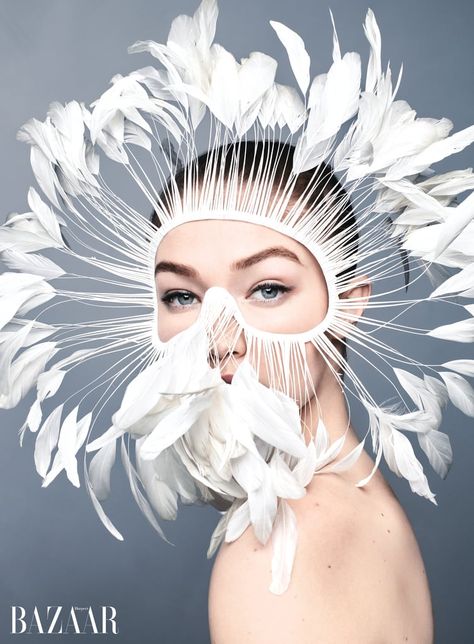 Concept Photography Ideas Creative, Haute Couture Looks, Giambattista Valli Haute Couture, Harpers Bazaar Magazine, Feather Mask, Creative Poses, Photography Editorial, Dior Haute Couture, Brand Strategist