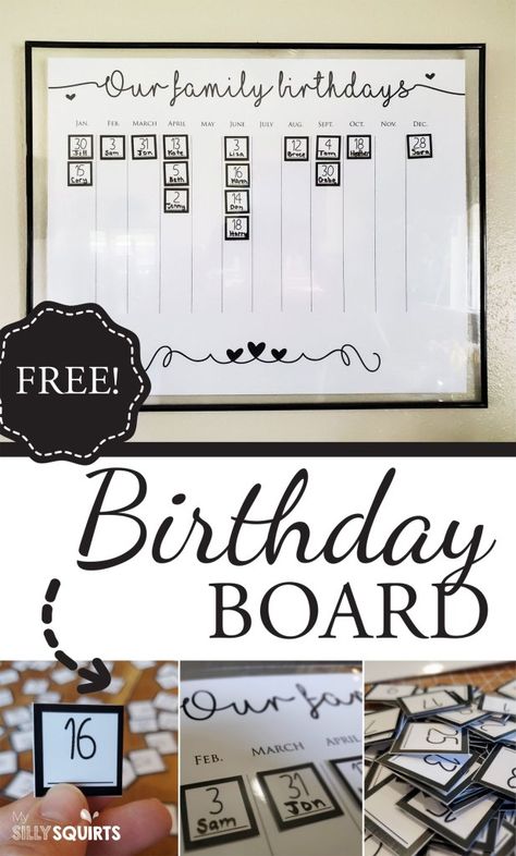 Office Birthday Board Ideas, Family Celebrations Board Diy, Family Birthday Board Diy, Birthday Board Ideas For Work, Birthday Reminder Board, Family Birthdays Sign, Birthday Board Diy, Family Birthday Calendar, Family Celebrations Board