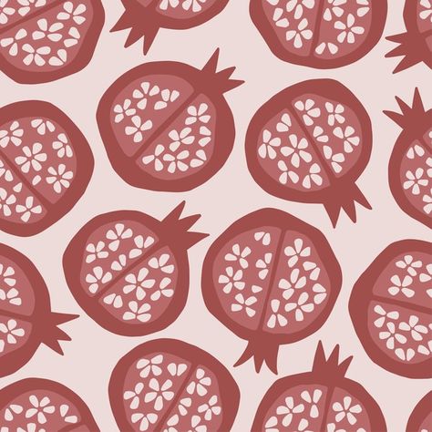 Pomegranate Block Print, Pomegranate Print, Only One, Vector Background Pattern, Block Printing, Watch Faces, Vector Background, Dress Design, Surface Design