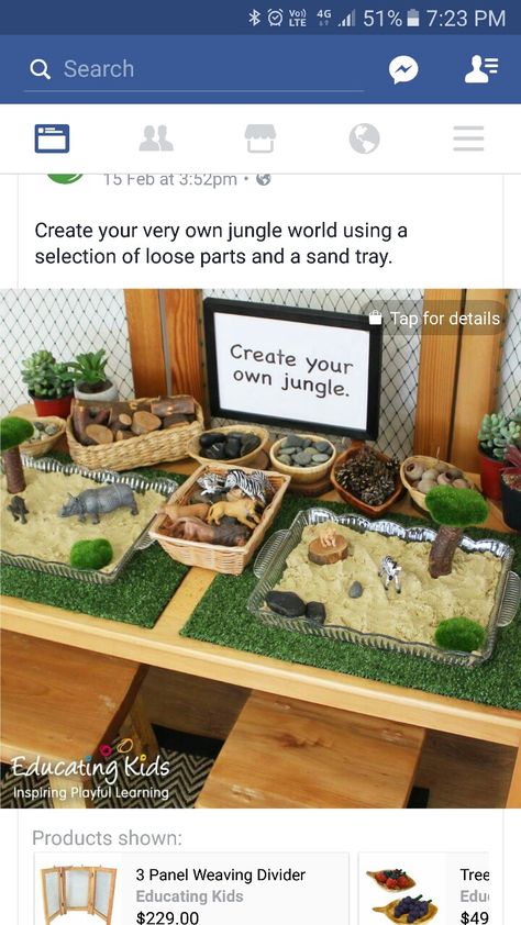 Sensory table jungle extension Ideas For The Room, Preschool Jungle, Reggio Emilia Classroom, Reggio Inspired Classrooms, Reggio Classroom, Sand Tray, Being A Parent, Reggio Inspired, Sensory Table