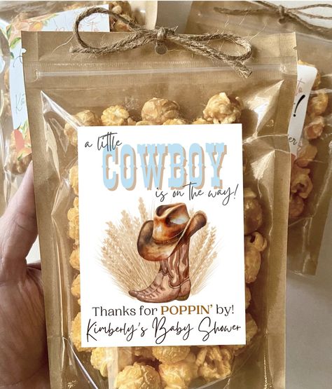 This Party Favors item by TheCorpseLilyCo has 34 favorites from Etsy shoppers. Ships from Sumrall, MS. Listed on Aug 2, 2024 Cowboy Baby Shower Favors, Not My First Rodeo Baby Sprinkle, Baby Shower Ideas Cowboy, Cowboy Baby Shower Centerpieces, Country Baby Shower Ideas, Popcorn Treat Bags, Ready To Pop Popcorn, Baby Shower Goodie Bags, Baby Shower Favors For Guests