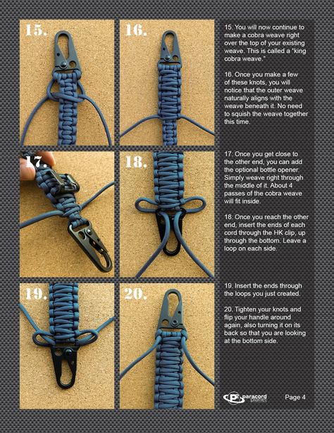 Handle page 4 Paracord Sling, Paracord Knife, Paracord Projects Diy, Paracord Accessories, Paracord Bracelet Patterns, Paracord Bracelet Tutorial, Paracord Braids, Emergency Prepardness, Paracord Bracelet Diy