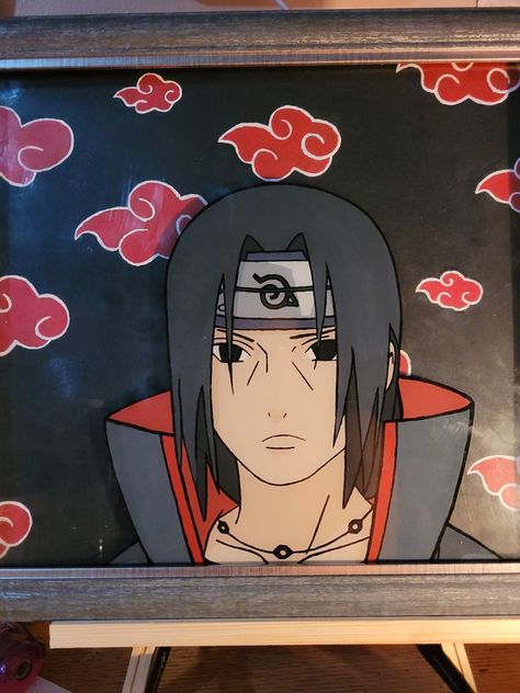 Naruto Painting Ideas, Naruto Painting Ideas On Canvas Easy, Itachi Uchiha Painting Easy, Anime Canvas Painting Easy Demon Slayer, Itachi Painting, Sasuke Uchiha Painting, Naruto Canvas Painting, Anime Canvas Painting Easy, Naruto Painting Ideas On Canvas