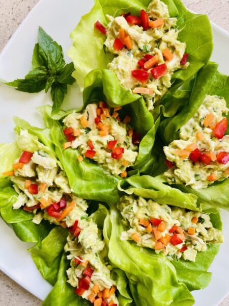 Asian Turkey Lettuce Wraps, Chicken Salad Lettuce Wraps, Chicken Salad Lettuce, Taco Stuffed Peppers, Colorful Veggies, Salad Lettuce, Butter Lettuce, Avocado Chicken, Satisfying Salads