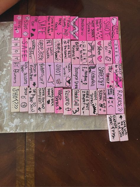 21st Birthday, Jenga, Party Game, Drinking, Game, Play with Friends Pink Jenga Drinking Game, Pink Jenga Game, 21st Party Games Ideas, Jenga Bachelorette Game, Bachelorette Party Jenga, Bachelorette Jenga Drinking Game, 18th Birthday Drink Ideas, Jenga Dares Ideas, Activity Party Ideas