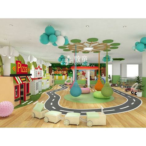 kids play ground outdoors ideas Indoor Playground Design, Daycare Furniture, Kids Indoor Play, Indoor Play Centre, Indoor Playroom, Kindergarten Interior, Preschool Furniture, Daycare Decor, Daycare Design