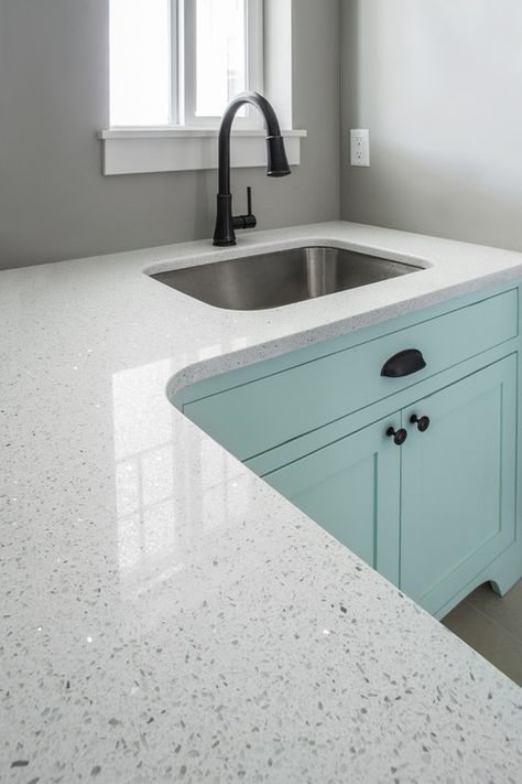 Sparkle Quartz Countertop, White Quartz Countertop Kitchen, Sparkle Countertops, Popular Kitchen Countertops, Quartz Kitchen Countertops White, Kitchen Slab, Kitchen Counter Top, Quartz Kitchen Countertops, Quartz Kitchen