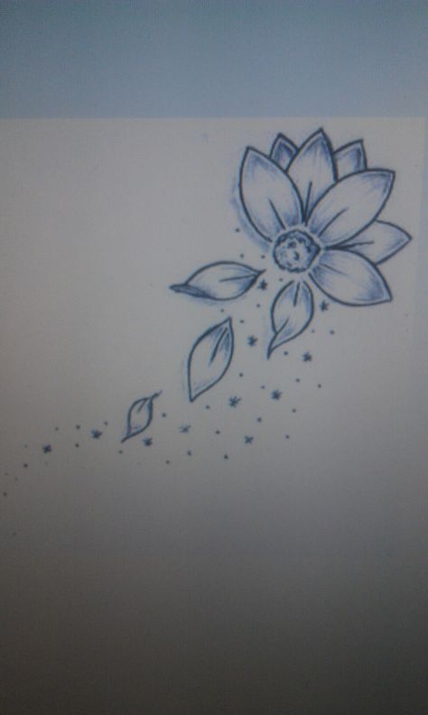 Petals falling Flower Pedals Tattoo, Flower Missing Petals Tattoo, Flowers Falling Drawing, Falling Flower Petals Tattoo, Falling Petals Drawing, Flower Petals Falling Drawing, Flower With Petals Falling Tattoo, Flower Petal Tattoo Falling, Falling Flowers Tattoo