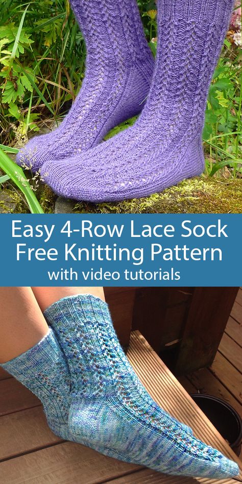 Sock Yarn Knitting Patterns, Knitted Socks Free Pattern, Intermediate Knitting Patterns, Fair Isles, Sock Knitting, Hand Knit Socks, Easy Knit, Lace Knitting Patterns, Sock Knitting Patterns